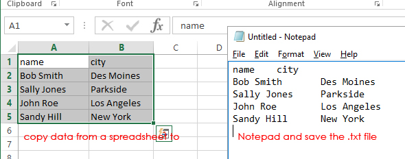 excel-to-notepad
